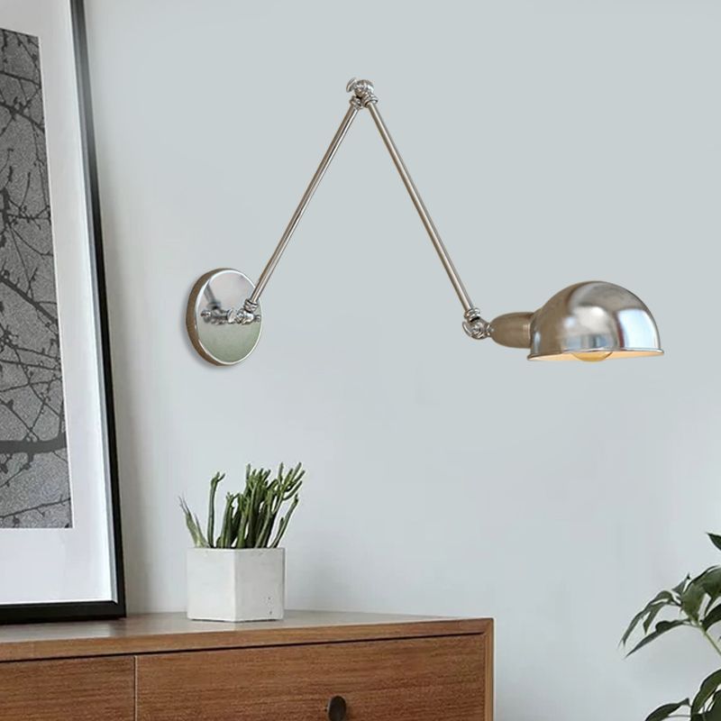 Brady Minimalistische Koepel LED Wandlamp Zilver Metaal Binnen