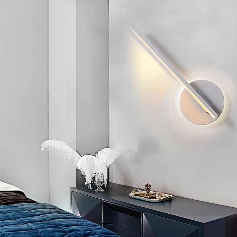 Edge Industriele LED Wandlamp Zwart/Wit Woon/Slaapkamer Metaal&Acryl