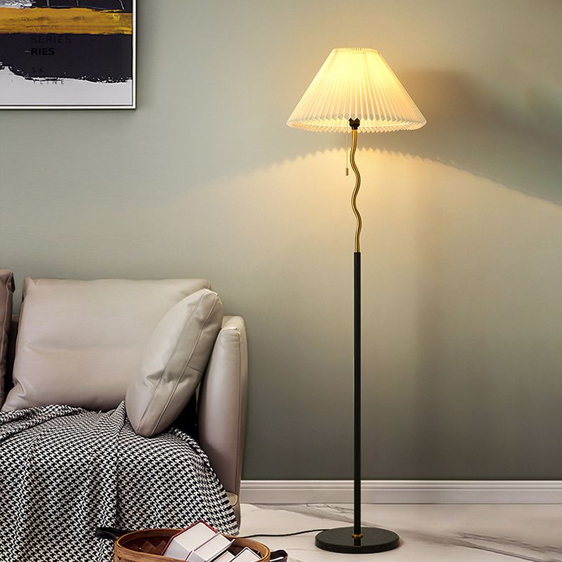 Ozawa Design LED Vloerlamp Metaal/Stof Zwart/Goud/Wit Slaap/Woon/Eetkamer