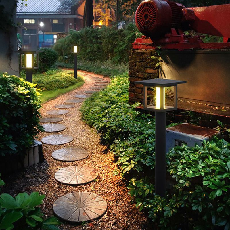 Pena Moderne LED Buitenlamp Zwart Metaal/Glas Tuin/Stoeprand
