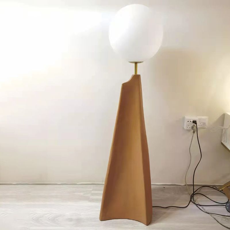 Carins Design LED Vloerlamp Metaal/Glas Rood/Bruin Slaap/Woon/Eetkamer