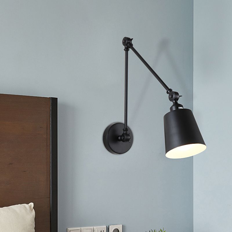 Brady Moderne LED Verstelbare Wandlamp Zwart/Wit Metaal Woonkamer