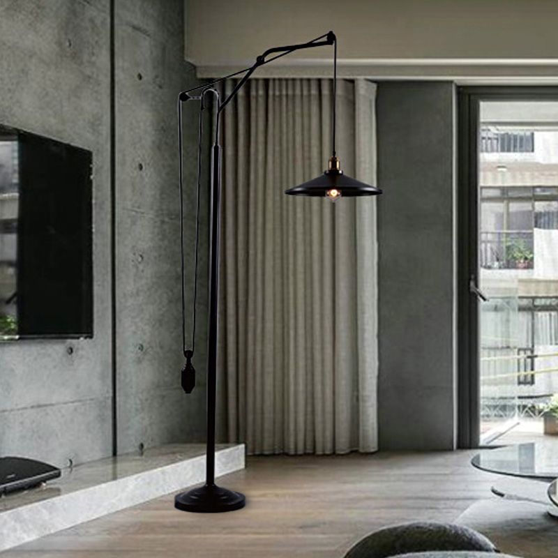 Alessio Modern Industriele LED Vloerlamp Zwart  Metaal Woon/Slaapkamer