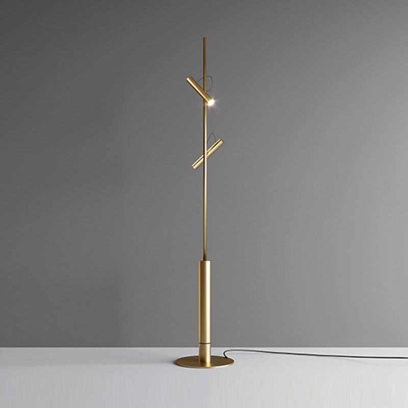 Freja Moderne Design Lineaire Dubbele Kop Metalen Vloerlamp Silicagel Slaapkamer/Woonkame