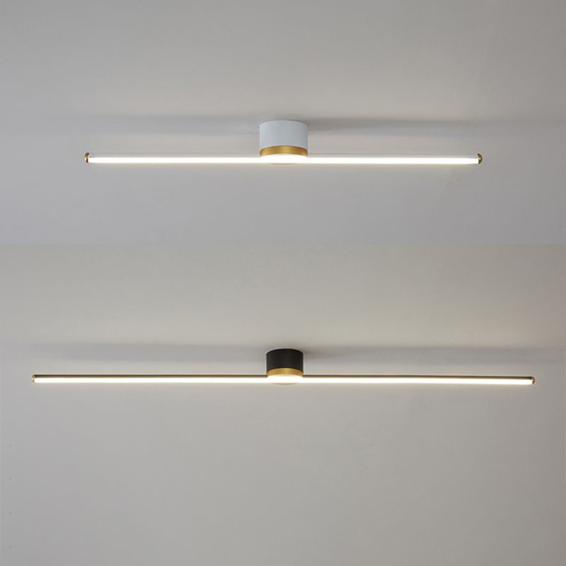 Edge Industriele LED Plafondlamp Zwart/Wit Woon/Slaapkamer Metaal&Kiezelzuurgel