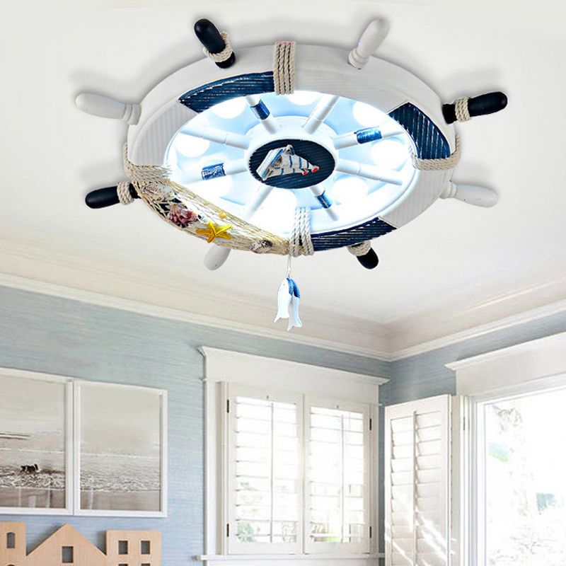 Quinn Moderne Design LED Plafondlamp Metaal Blauw Woonkamer Keuken