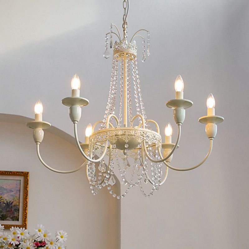 Silva Vintage LED Hanglamp Wit Metaal/Glas Slaapkamer/Woonkamer