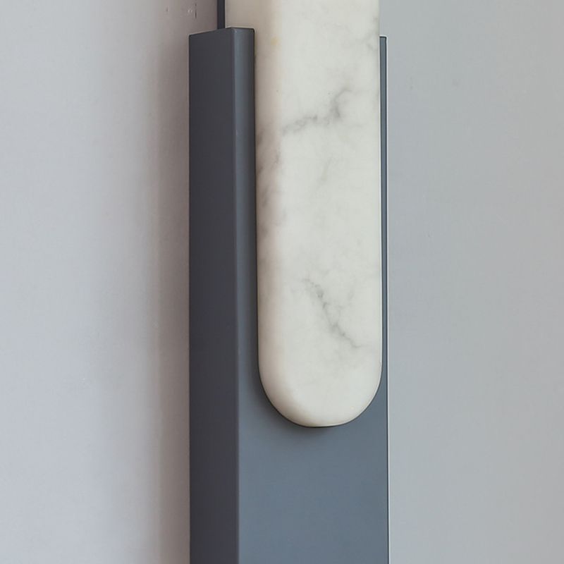 Chan Moderne Rechthoekige LED Wandlamp Metaal/Steen Slaapkamer