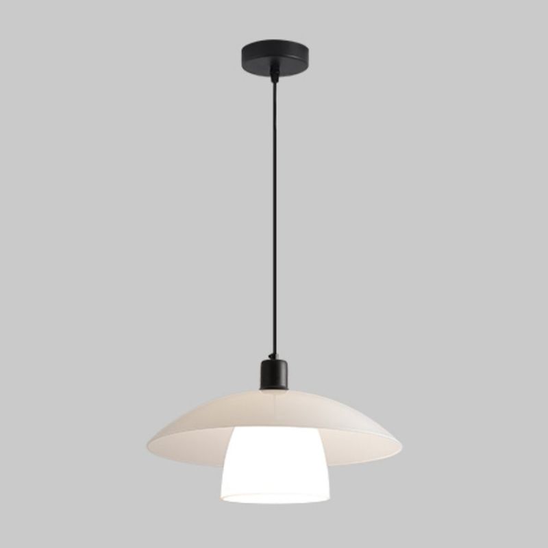 Carins Moderne LED Hanglamp Kap Metaal/Glas Wit Slaap/Woon/Eetkamer