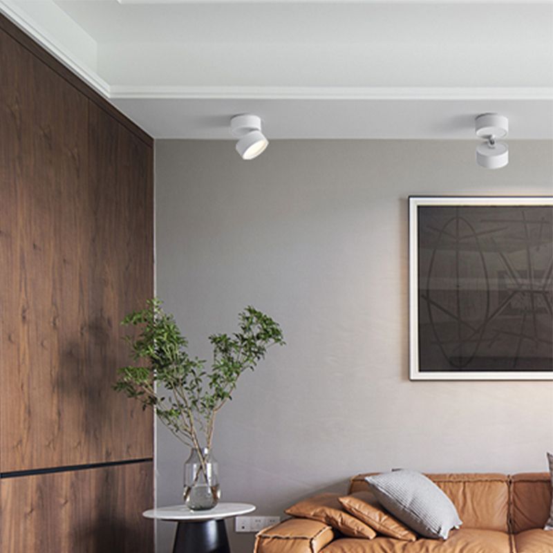 Novak Moderne LED Plafondlamp zwart/Wit Metaal Slaapkamer/Woonkamer