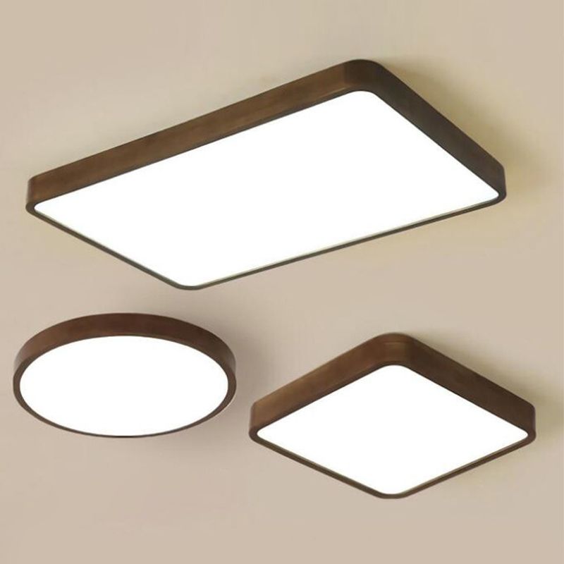 Ozawa Moderne LED Plafondlamp Hout Acryl Slaapkamer Woonkamer