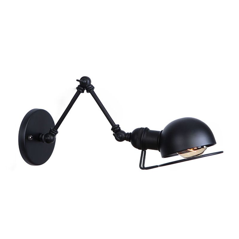 Brady Moderne Koepel LED Wandlamp Zwart/Goud Metaal Binnen