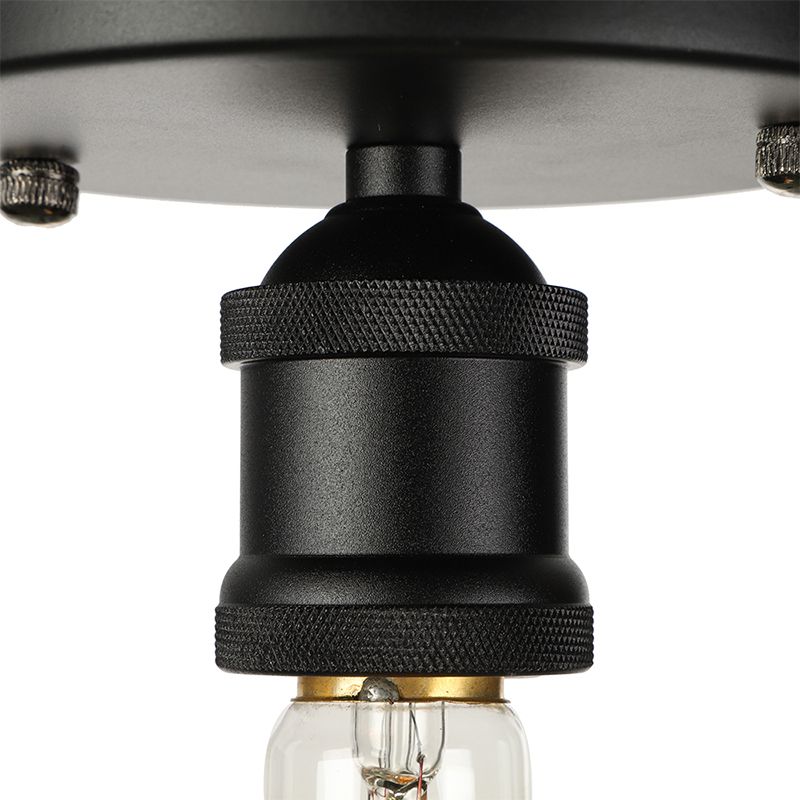 Alessio Retro Vintage Bulb Semi-Flush Mount Ceiling Light