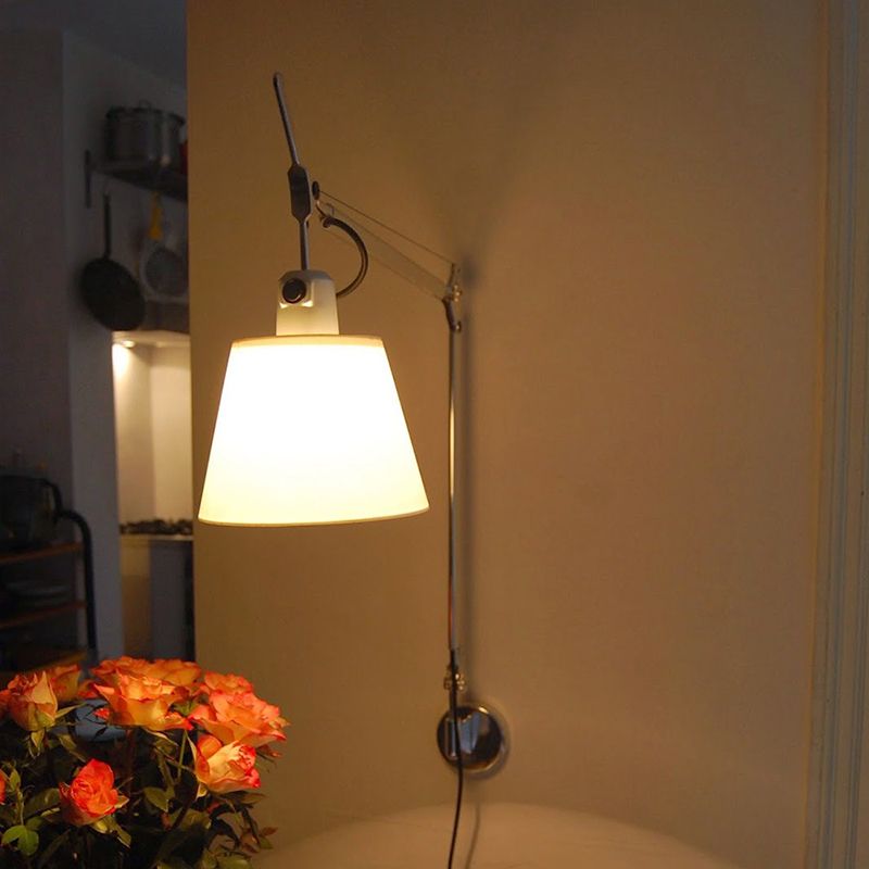Brady Moderne Koepel LED Wandlamp Wit Metaal/Bekleed Slaapkamer