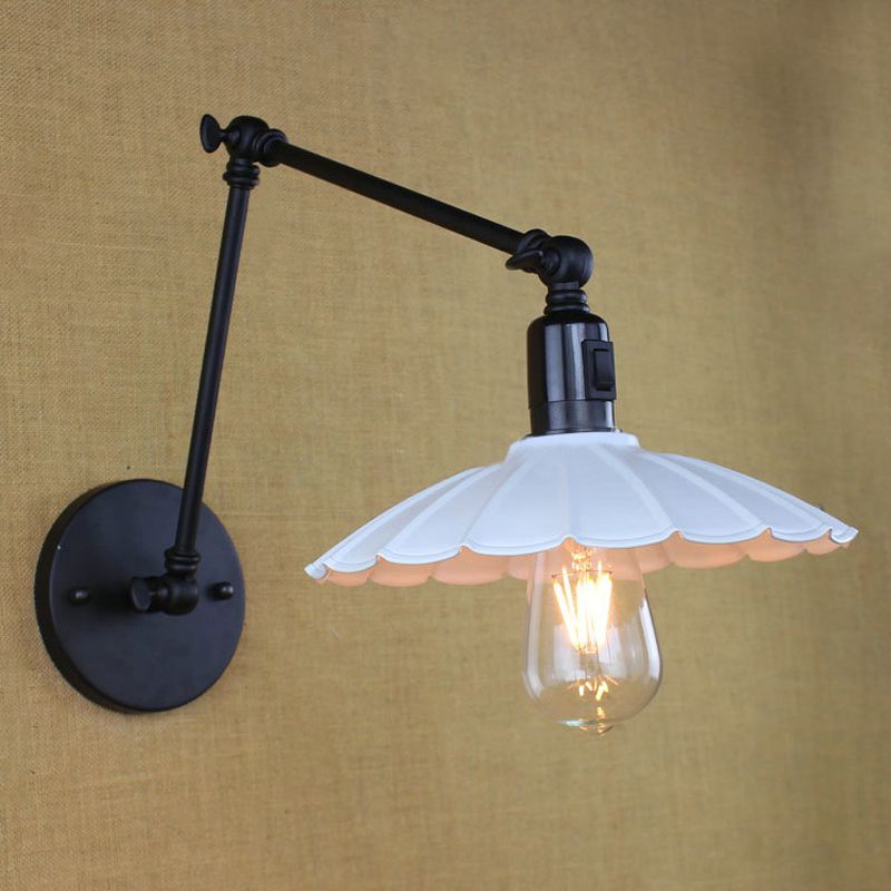 Brady Creatieve Geplooide LED Wandlamp Zwart/Wit Metaal Binnen