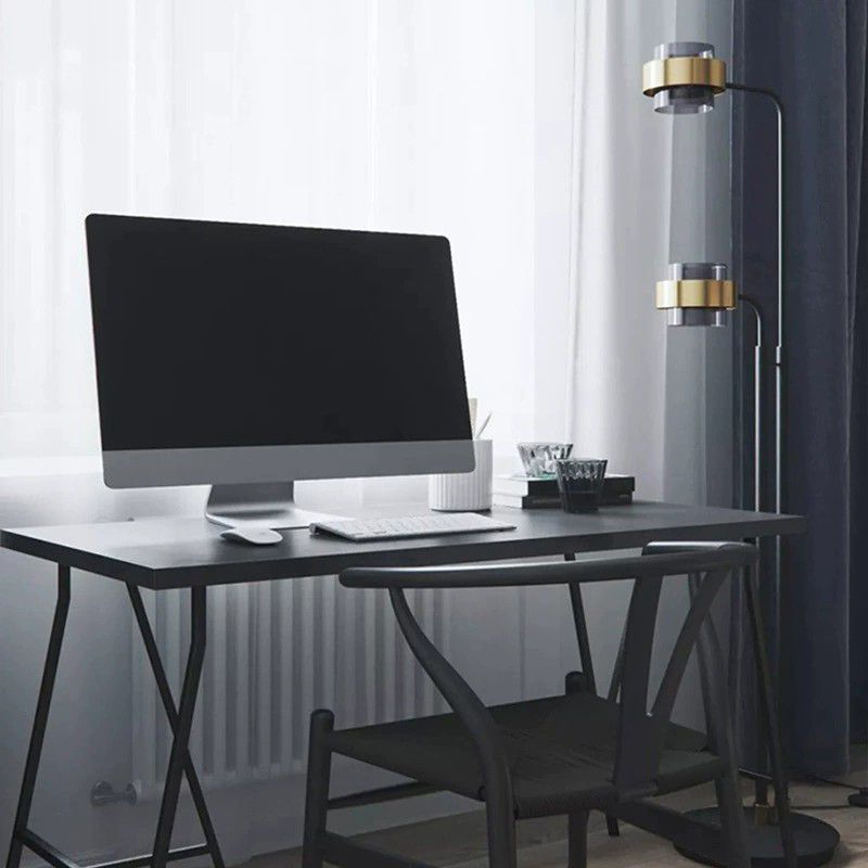 Salgado Moderne LED Vloerlamp Metaal/Glas Zwart Slaap/Woon/Eetkamer