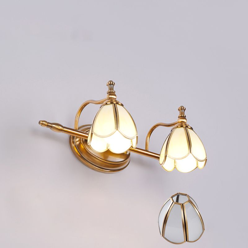 Félicie Design Bloem LED Wandlamp Metaal/Glas Geel/Wit Slaap/Woon/Badkamer