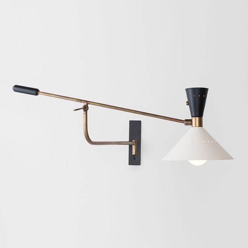 CarinsModerne Design Wandlamp Nordic Creative Verstelbaar Metaal/Glas Wit Slaapkamer/Woonkamer