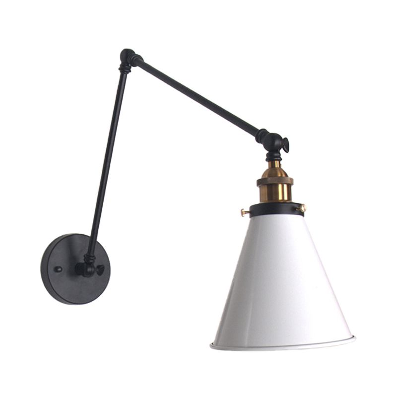 Brady Moderne Tapse LED Wandlamp Zwart/Wit Metaal Woonkamer
