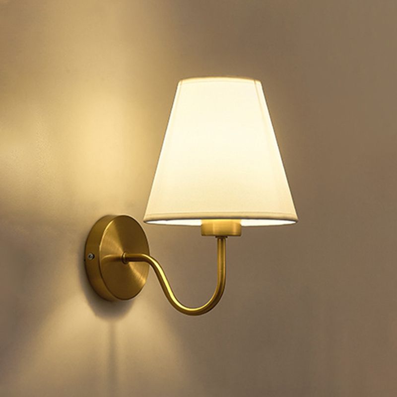 Eryn Nordic Wandlamp Zwart/Wit/Koffie/Flaxen Stof/Metaal Slaapkamer/Eetkamer/Woonkamer