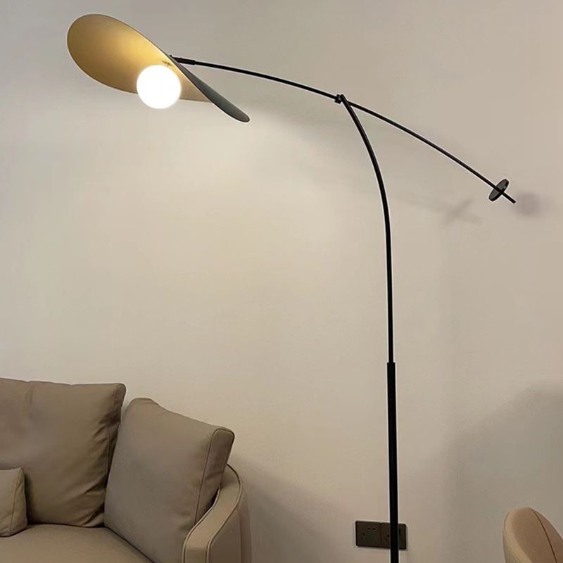 Carins Moderne Design LED Vloerlamp Zwart/Goud Metaal/Glas