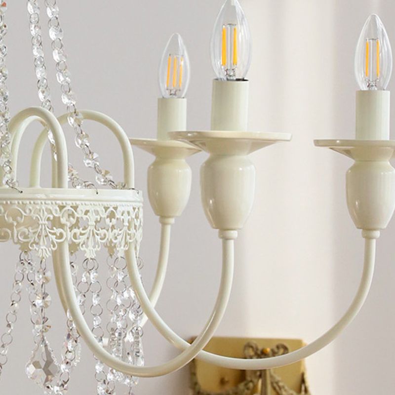 Silva Vintage LED Hanglamp Wit Metaal/Glas Slaapkamer/Woonkamer