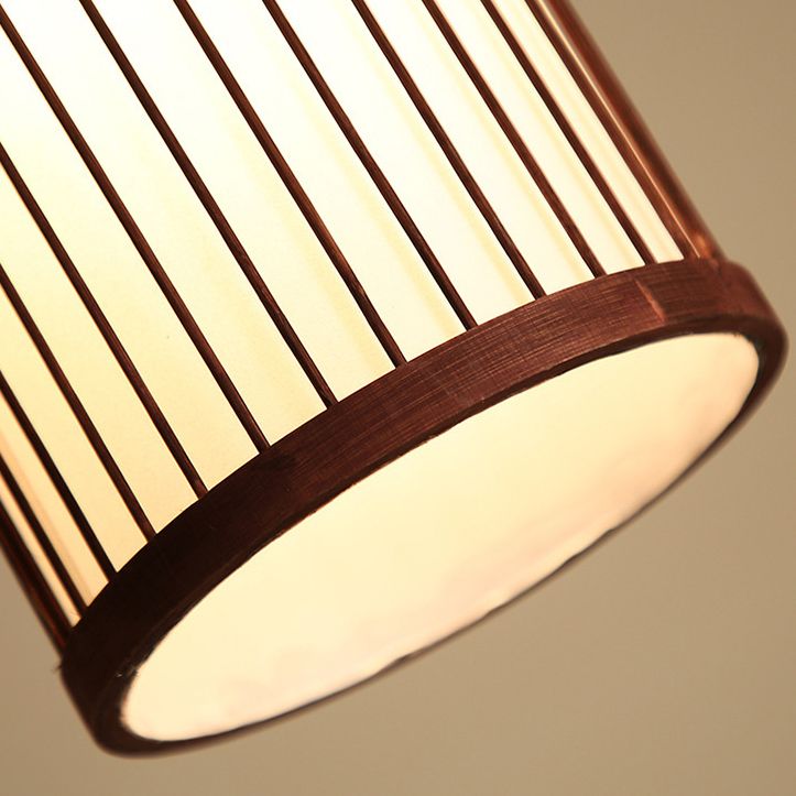 Ozawa Ronde LED Hanglamp Hout/Koffie Metaal/Bamboe Eetkamer
