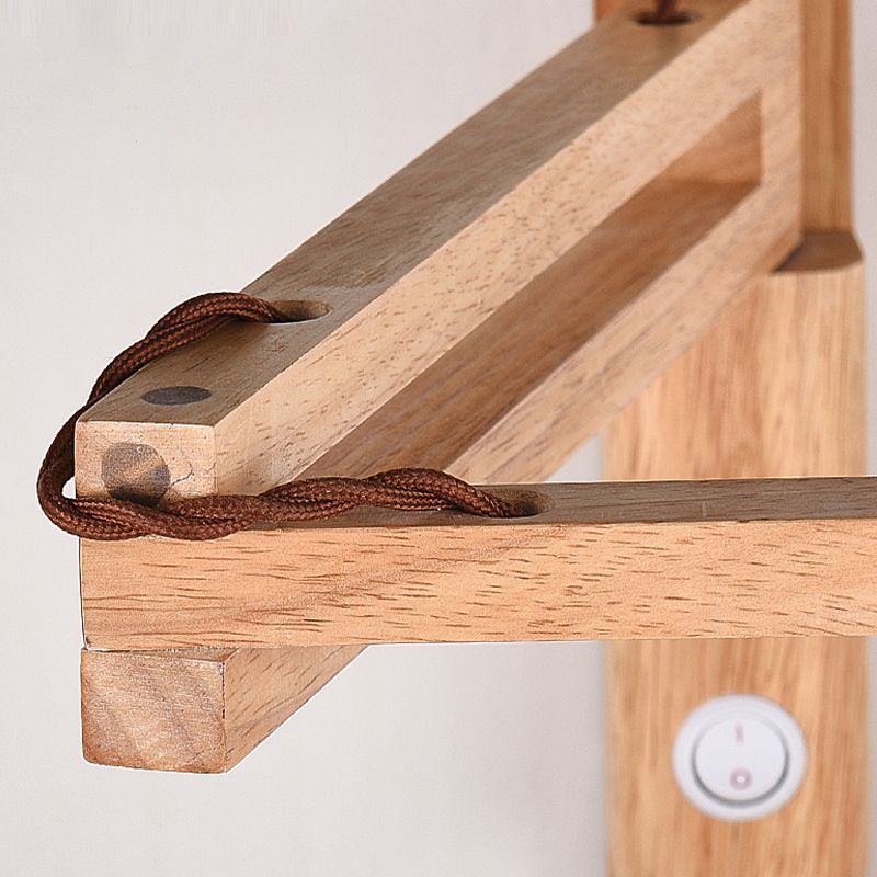 Ozawa Verstelbare Design LED Wandlamp Hout/Metaal Walnoot Woonkamer/Slaapkamer