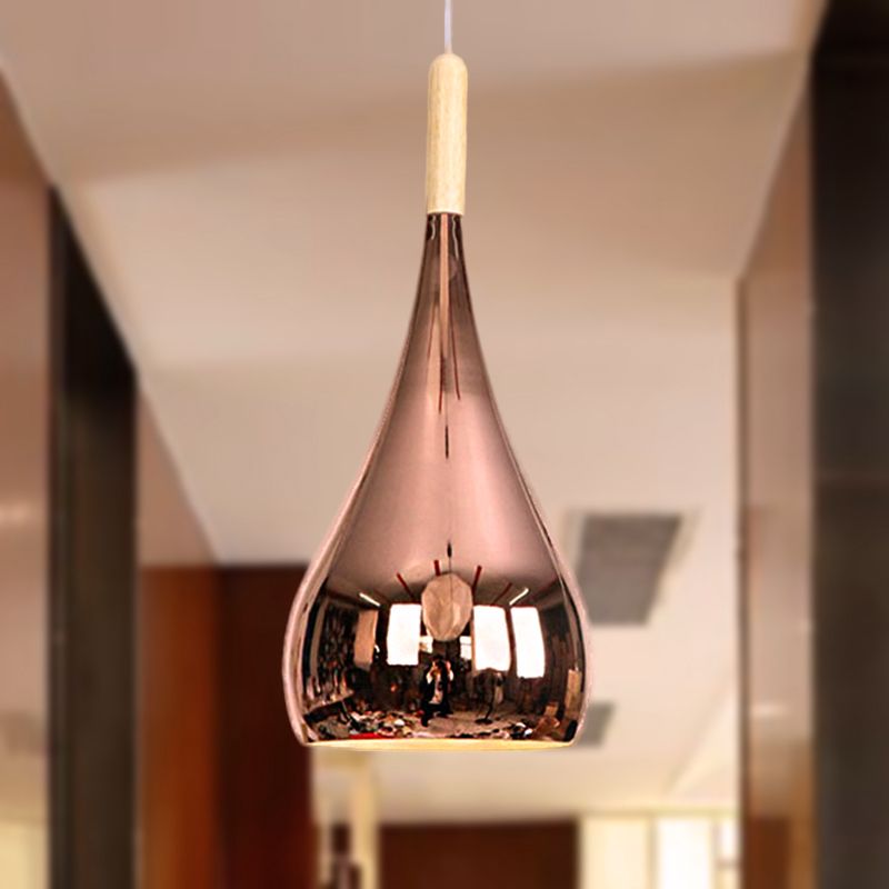 Avi Pendant Light Teardrop Modern, Metal, Rose Gold/Chrome, Kitchen Islands