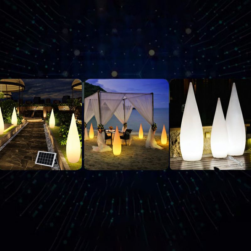Pena Moderne LED Buitenlamp Oplaadbaar Wit Acryl Tuin/Stoeprand