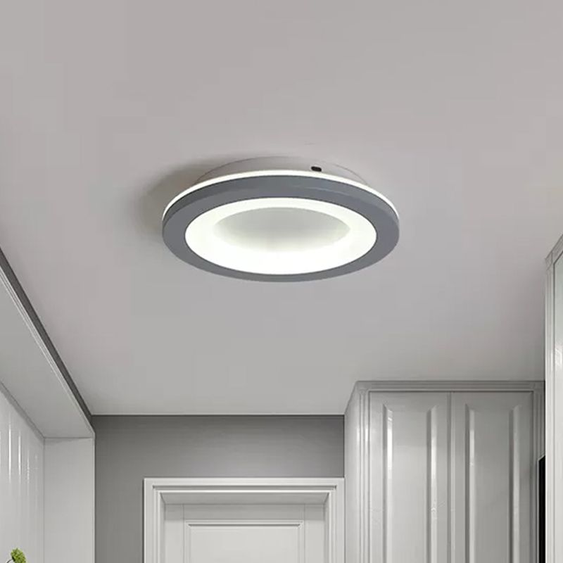 Quinn Moderne Design LED Plafondlamp Grijs Acryl Woonkamer Keuken