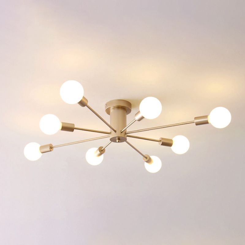 Valentina Moderne Globe LED Plafondlamp Zwart Metaal Slaapkamer Woonkamer