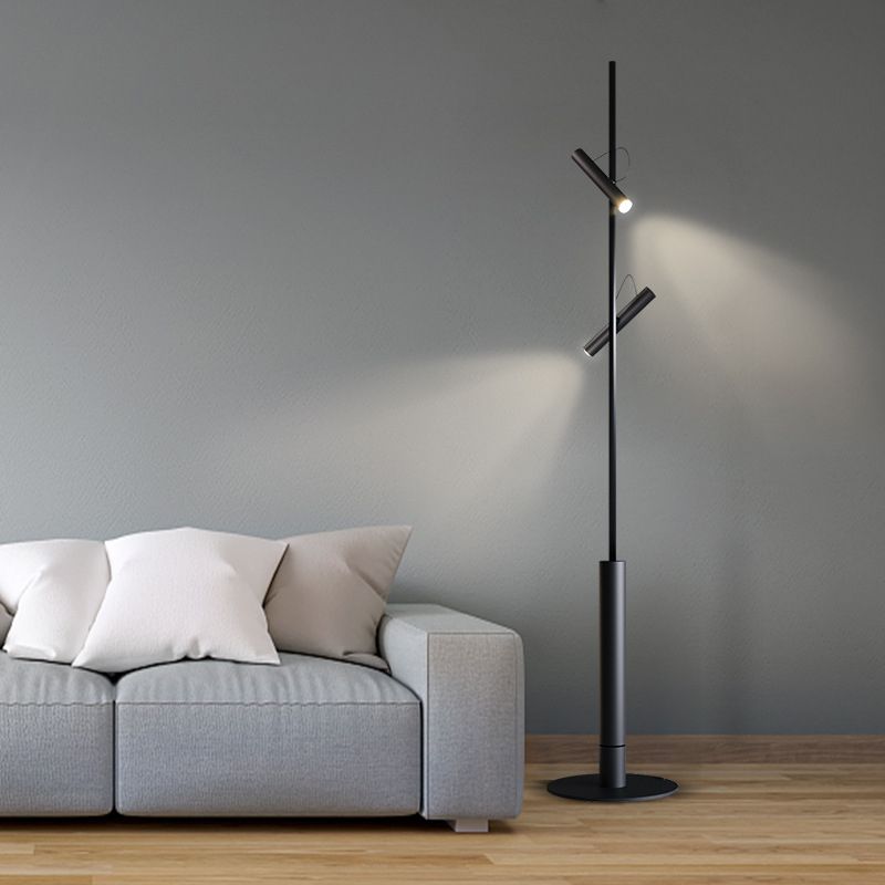 Freja Moderne Design Lineaire Dubbele Kop Metalen Vloerlamp Silicagel Slaapkamer/Woonkame