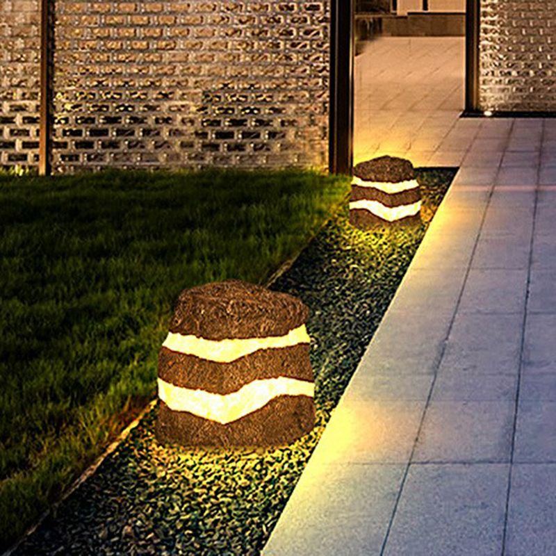 Pena Moderne LED Buitenlamp Zwart Metaal/Hars Tuin/Stoeprand/Balkon