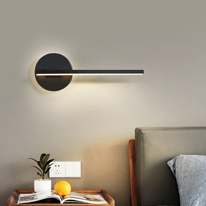 Edge Industriele LED Wandlamp Zwart/Wit Woon/Slaapkamer Metaal&Acryl