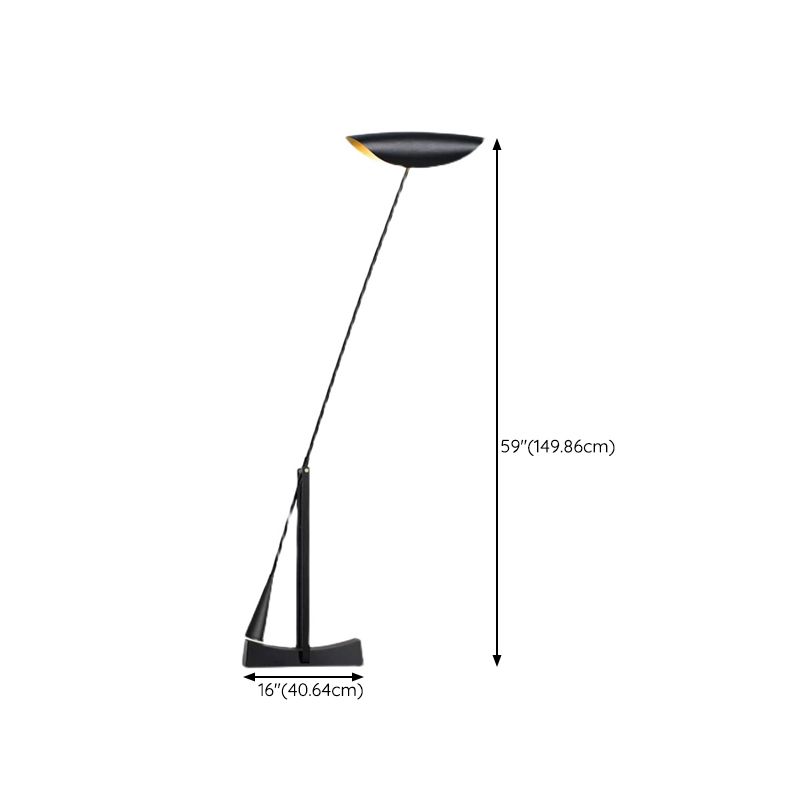 Carins Moderne Design Kom LED Vloerlamp Zwart Metaal Woonkamer