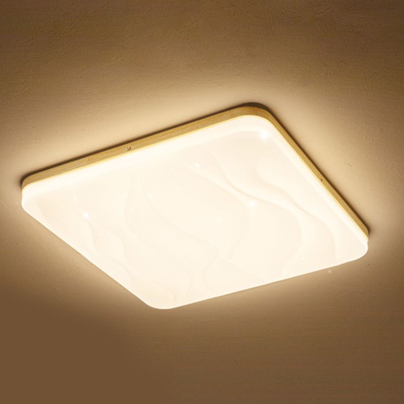 Ozawa Moderne LED Plafondlamp Hout Acryl Slaapkamer/Studiezaal