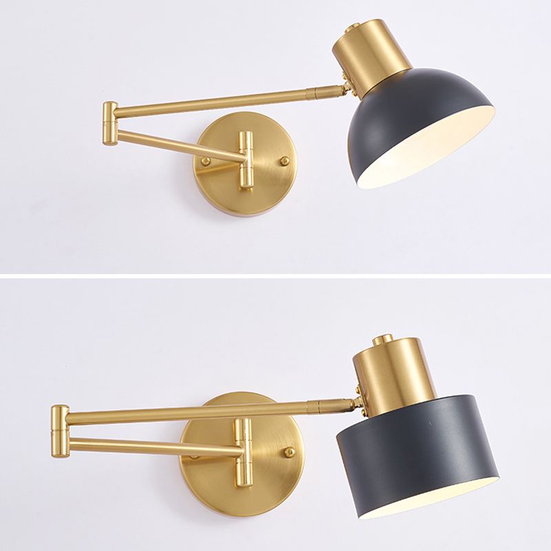 Freja Moderne Design LED Wandlamp Metaal Verstelbaar Zwart/Goud Slaapkamer/Woonkamer