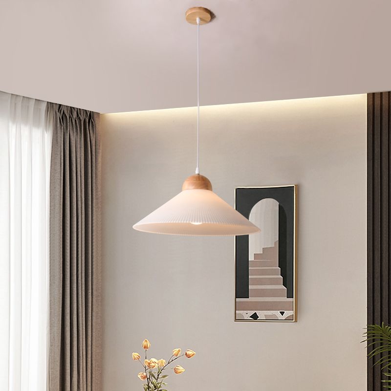 Ozawa Moderne LED Hanglamp Wit Gound Hout Slaaapkamer Woonkamer