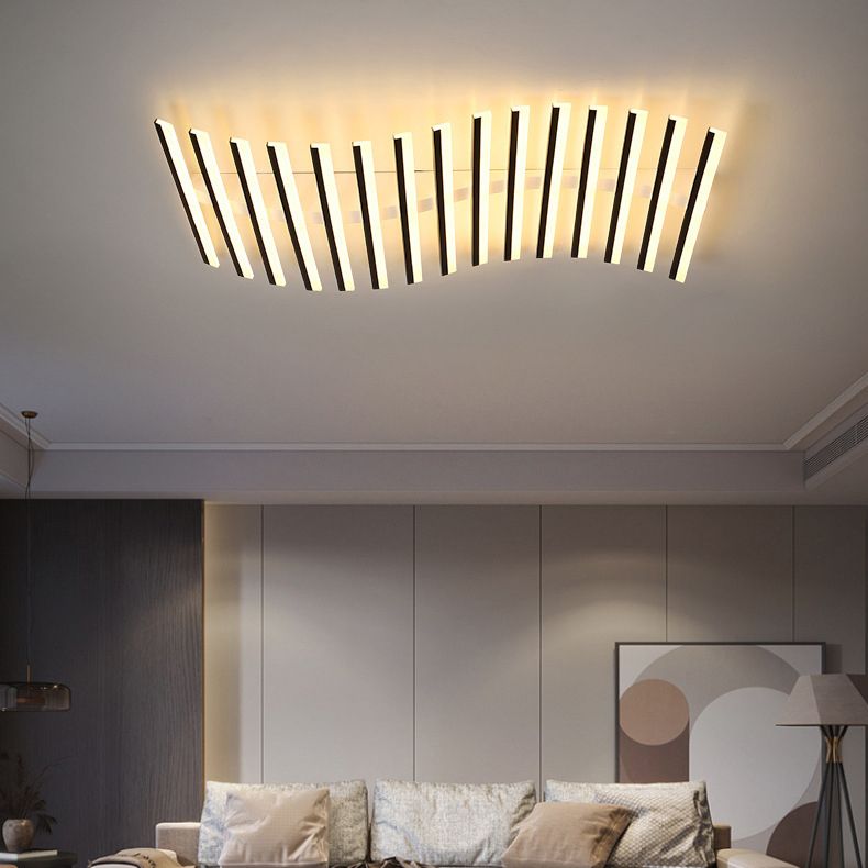 Quinn Modern Plafondlamp Metaal Zwart Wit Woonkamer Slaapkamer