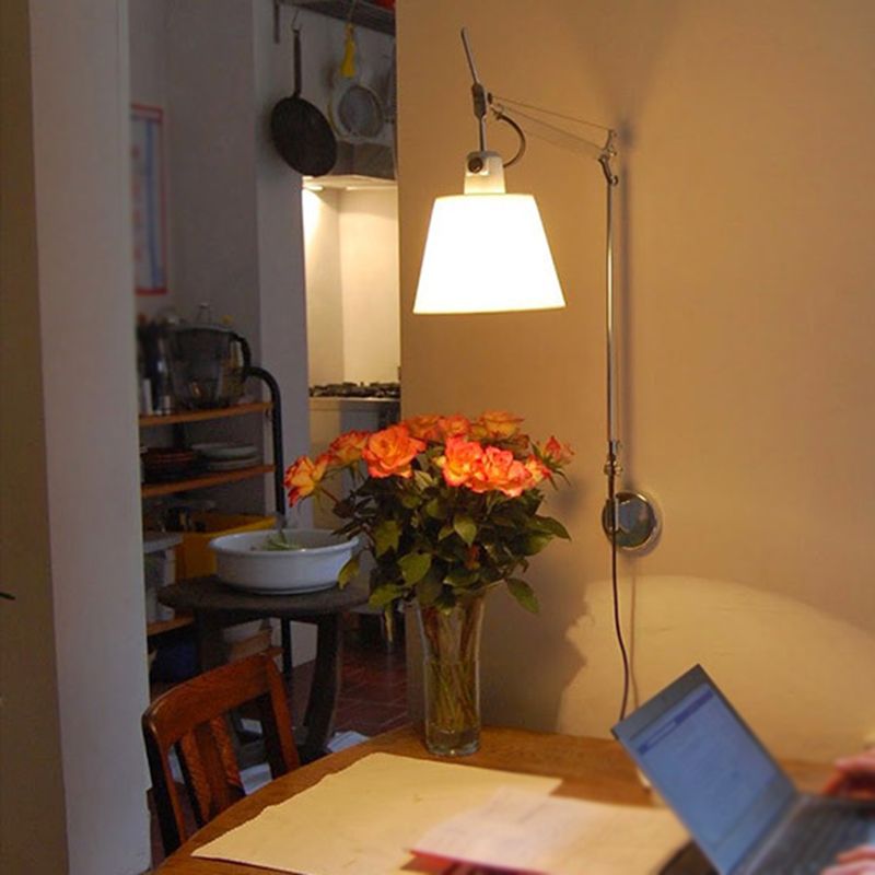 Brady Moderne Koepel LED Wandlamp Wit Metaal/Bekleed Slaapkamer
