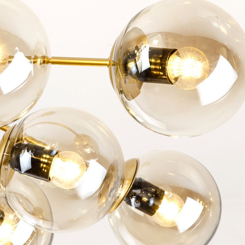 Valentina Nordic Bollen LED Hanglamp Zwart Goud Woonkamer Eettafel
