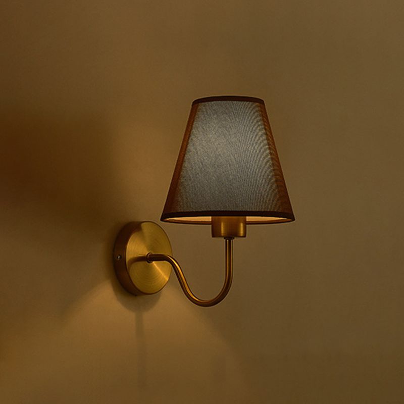 Eryn Nordic Wandlamp Zwart/Wit/Koffie/Flaxen Stof/Metaal Slaapkamer/Eetkamer/Woonkamer
