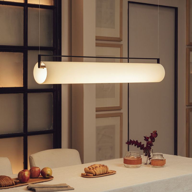 Edge Desinger Cylindrical Shape Linear Pendant Light, 36.6"/48"