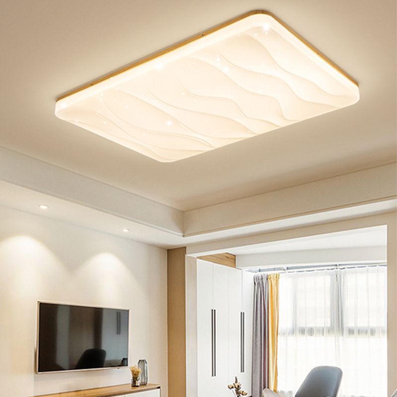Ozawa Moderne LED Plafondlamp Hout Acryl Slaapkamer/Studiezaal