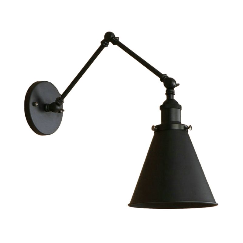 Brady Vintage Verstelbare Wandlamp Metaal Zwart/Roest Slaapkamer/Woonkamer
