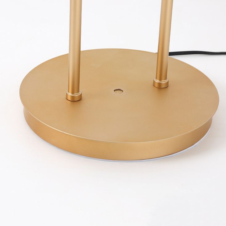 Salgado Moderne LED Vloerlamp Metaal/Glas Goud/Wit Slaap/Woon/Eetkamer