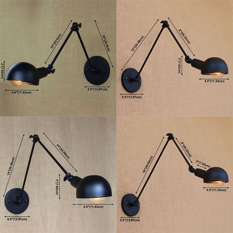 Brady Minimalistisch Wandlamp Metaal Zwart Bedroom Slaapkamer/Woonkamer