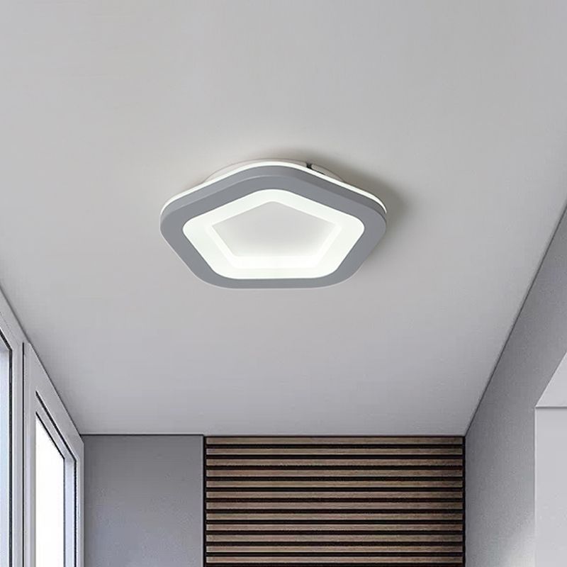 Quinn Moderne Design LED Plafondlamp Grijs Acryl Woonkamer Keuken