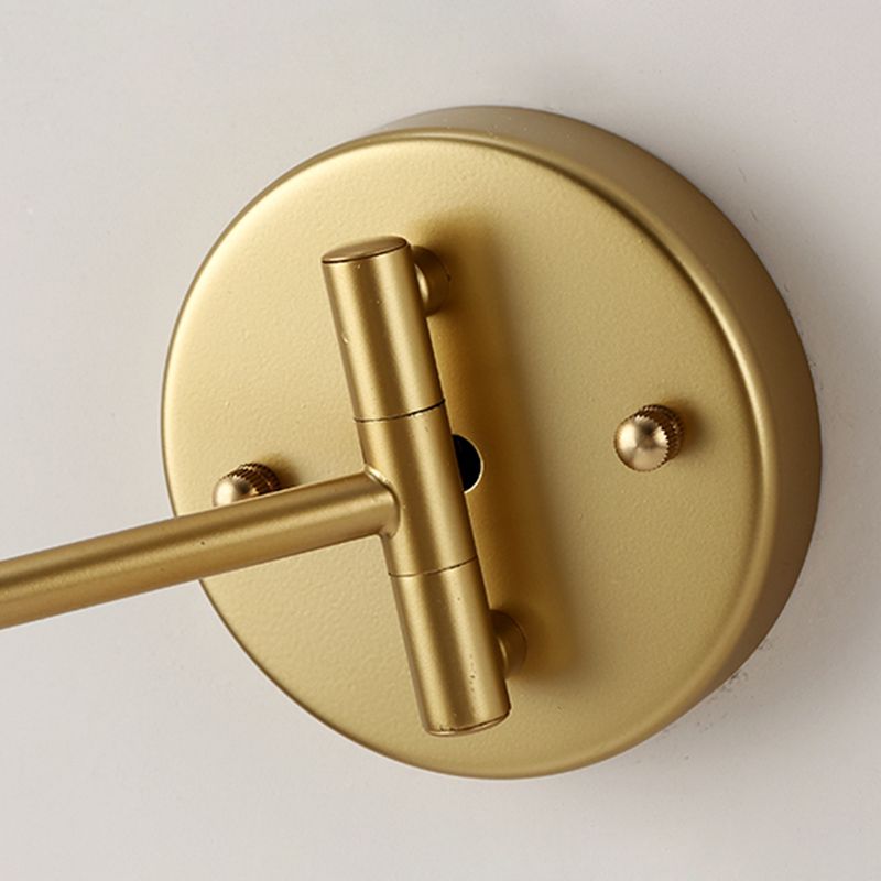 Freja Moderne Wandlamp Kegel Metaal Verstelbaar Zwart/Goud  Slaapkamer/Woonkamer
